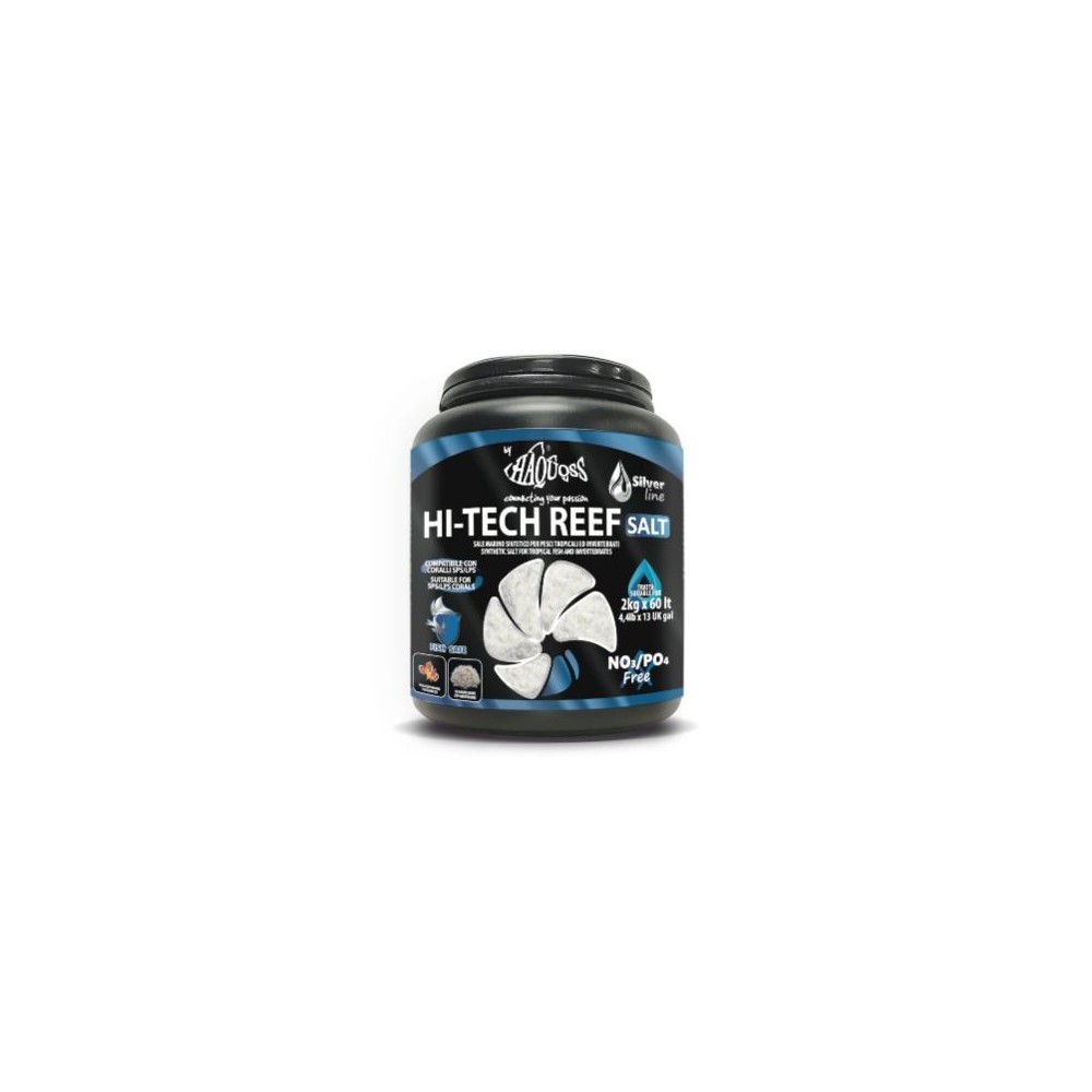 Confezione Haquoss Hi Tech Reef Salt 2kg sale per acquario marino di barriera Tropical Life