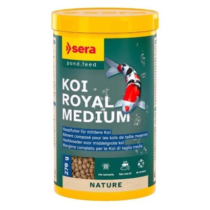 confezione di  sera-koi-royal-nature-medium-1000ml-mangime-laghetto-tropical-life