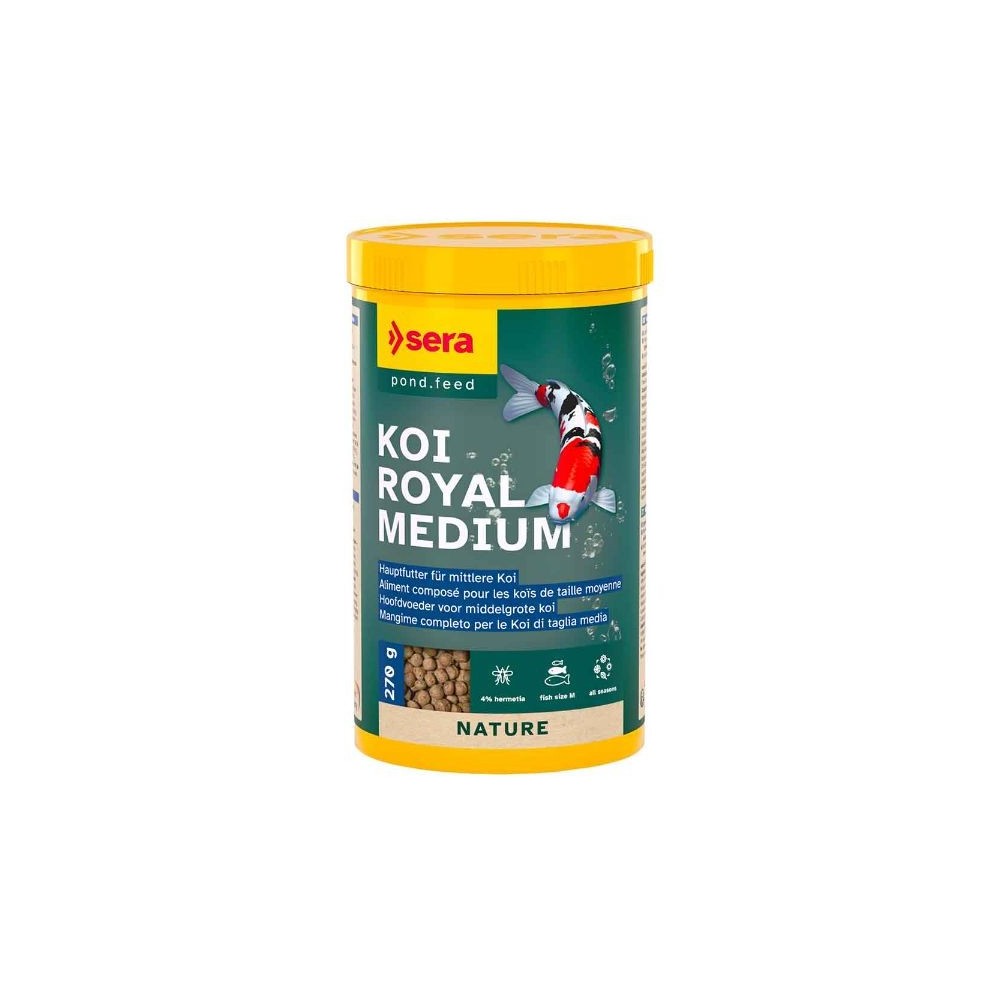 confezione di  sera-koi-royal-nature-medium-1000ml-mangime-laghetto-tropical-life
