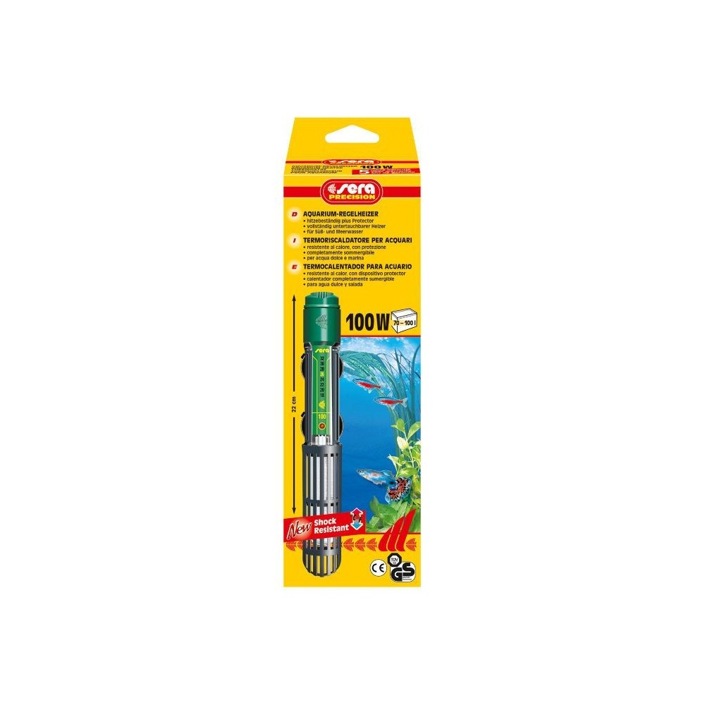 Sera Riscaldatore acquario 100W Shock Resistant vetro quarzo - Tropical Life