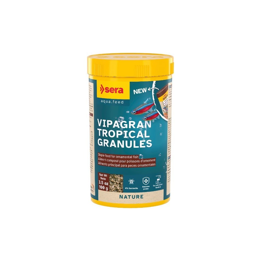 Confezione di Sera Vipagran Nature mangime granulare soffice per pesci di comunità in vendita su Tropical Life