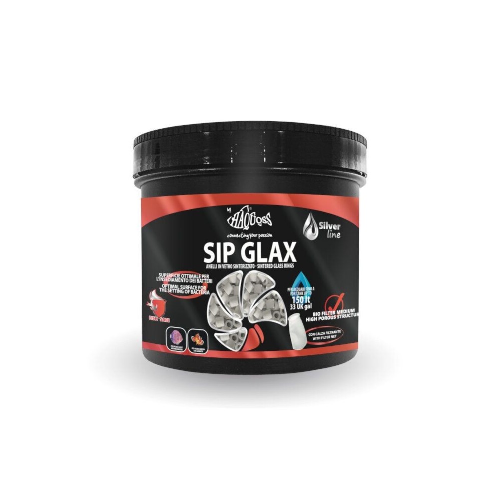 Confezione Haquoss Sip Glax materiale filtrante in vendita su Tropical Life
